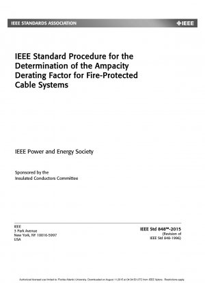 耐火ケーブル システムの電流容量ディレーティング係数を決定するための IEEE 標準手順レッドライン
