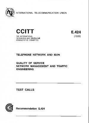 通話電話網および総合サービス網（ISDN）のサービス品質試験、ネットワーク管理および通信工学（研究グループ2）5pp
