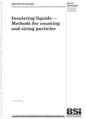 絶縁液体 - 粒子の計数とサイズ測定の方法