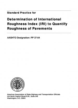 舗装の粗さを定量化するための国際粗さ指数 (IRI) を決定するための標準的な手法