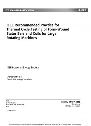 大型回転電気機械用の巻線ステータバーおよびコイルの熱サイクル試験に関する IEEE 推奨実施方法