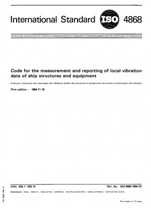 船舶の構造および設備の局所的な振動データを測定および報告する手順