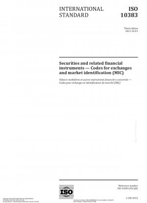 有価証券および関連金融商品取引所および市場識別コード (MIC)