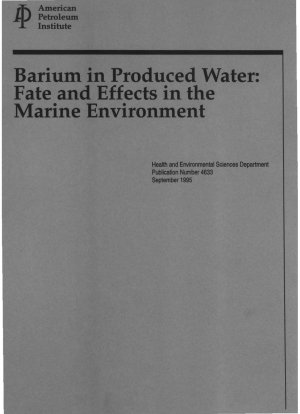 生産水中のバリウム: 海洋環境における運命と影響