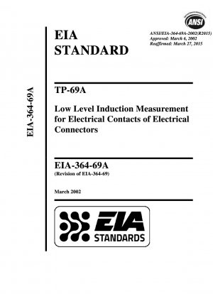 TP-69A 電気コネクタの電気接点の低レベル誘導測定