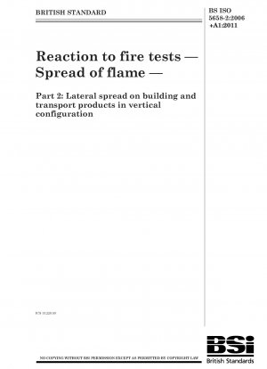 火災反応試験、火炎の伝播、垂直構造構造物および輸送製品の横方向の伝播