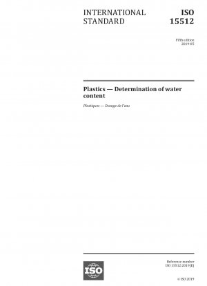 プラスチック - 水分含有量の測定