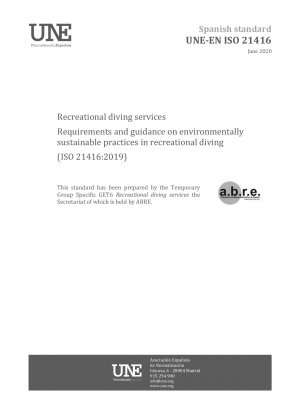 レクリエーショナル ダイビング サービスの要件とレクリエーション ダイビングにおける環境的に持続可能な実践のためのガイドライン