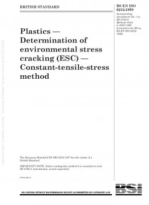 プラスチックの環境応力亀裂 (ESC) の測定 定引張応力法