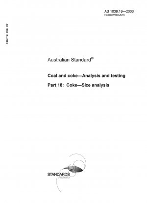 石炭とコークス - 分析と試験 - コークス - サイズ分析