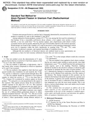 ウラン燃料の原子核分裂率の試験方法 (放射化学的方法) (2001 年廃止)