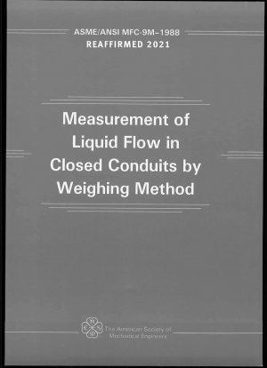 重量法を使用した閉じたパイプ内の液体流量の測定