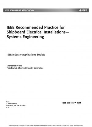 船舶電気設備システムエンジニアリングに関する IEEE 推奨実践法