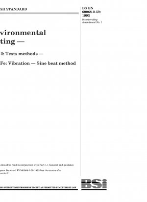 環境試験 - パート 2: 試験方法 - Fe 試験: 振動 - サインビート法