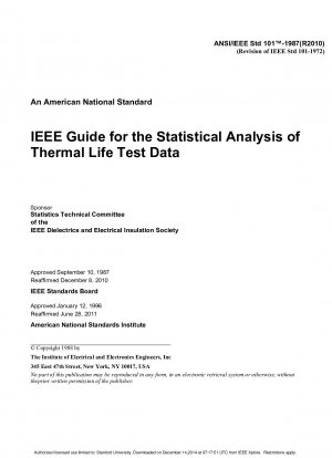熱寿命試験データの統計分析に関する IEEE ガイド