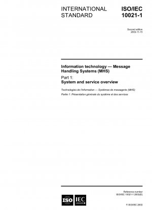 情報技術、メッセージ処理システム (MHS)、パート 1: システムとサービスの概要