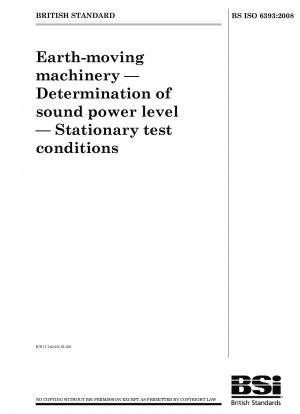 土工機械 騒音放射の音響パワーレベルの決定 定常試験条件