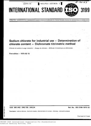 重クロム酸滴定法による工業用塩素酸ナトリウムの塩素酸含有量の定量