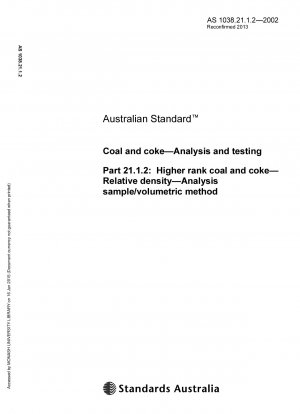 石炭とコークスの分析と試験 高度な石炭とコークスの相対密度分析 サンプル/体積法