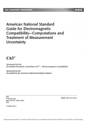 電磁両立性の計算と測定の不確かさの処理に関する米国国家標準ガイド