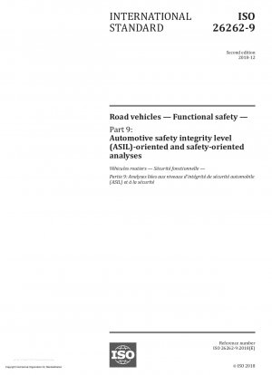 道路車両、機能安全、パート 9: 自動車安全度レベル (ASIL) および安全指向の分析
