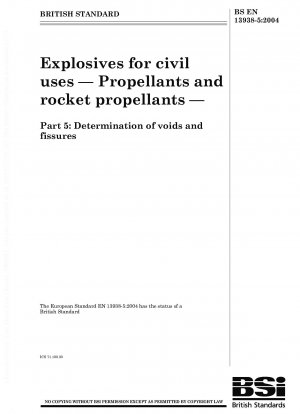 民間爆発物、推進剤およびロケット推進剤、細孔および亀裂の測定